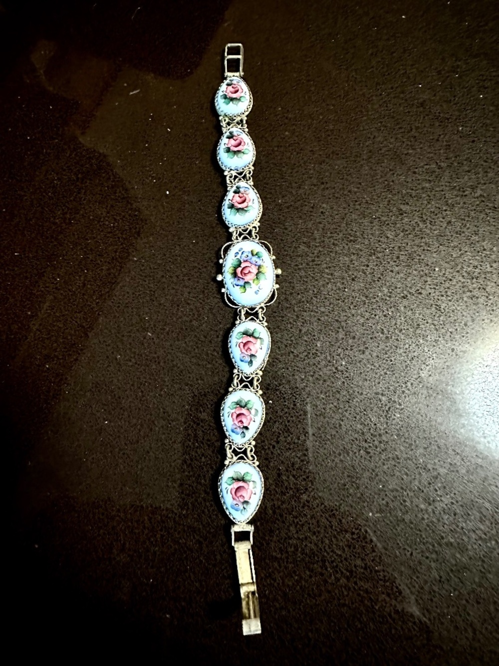 Russian Finift hand-made enamel bracelet